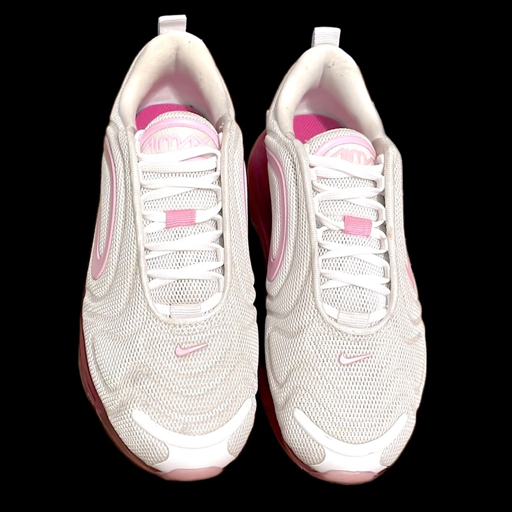 Nike Air Max 720 White Pink Rise Lazer Fuchsia Athletic Shoes Sneaker Size 6.5 - Picture 5 of 16